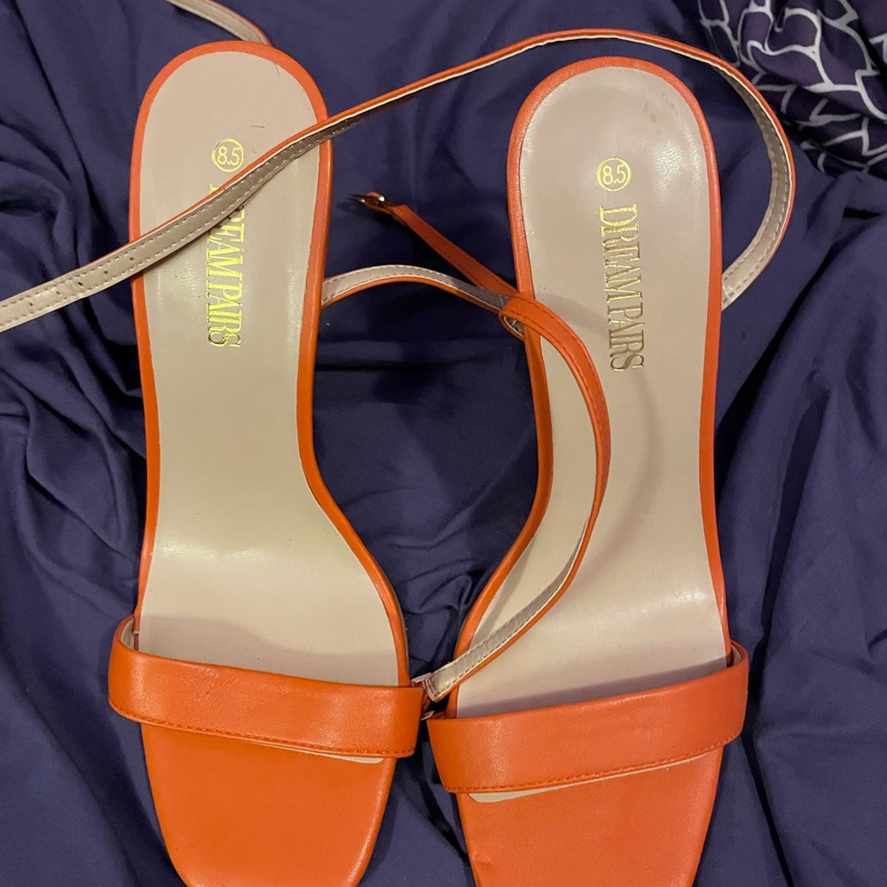 Dreampairs Women's Orange heels